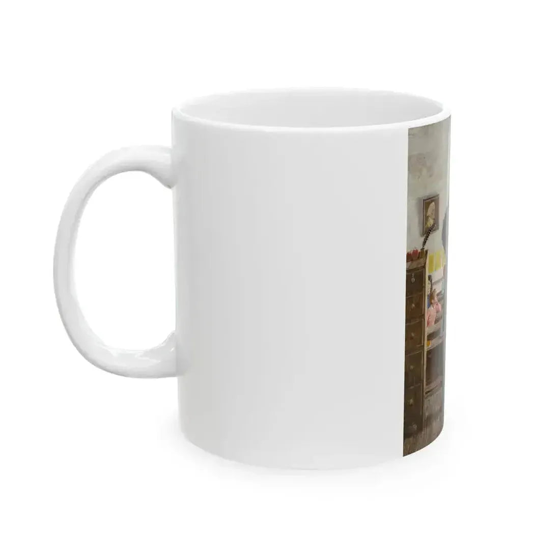 Becky's Eyes Seemed Pay Enough for a Hundred Floggings, The Adventures of Tom Sawyer book illustration, 1966 - White Coffee Mug - Go Mug Yourself