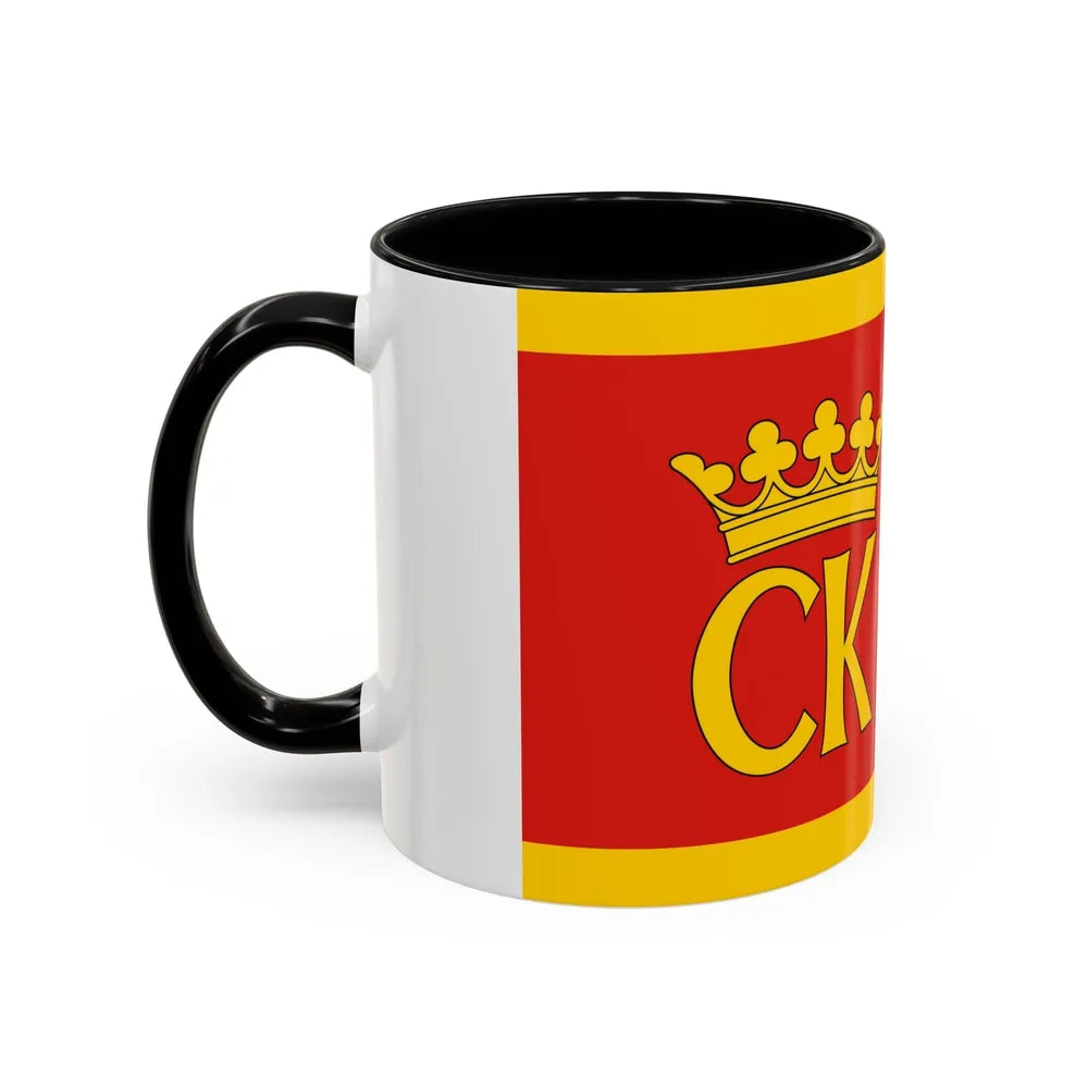 Flag of Kielce Poland - Accent Coffee Mug-Go Mug Yourself