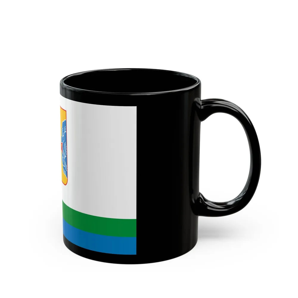 Flag of Kirov Oblast Russia - Black Coffee Mug-Go Mug Yourself