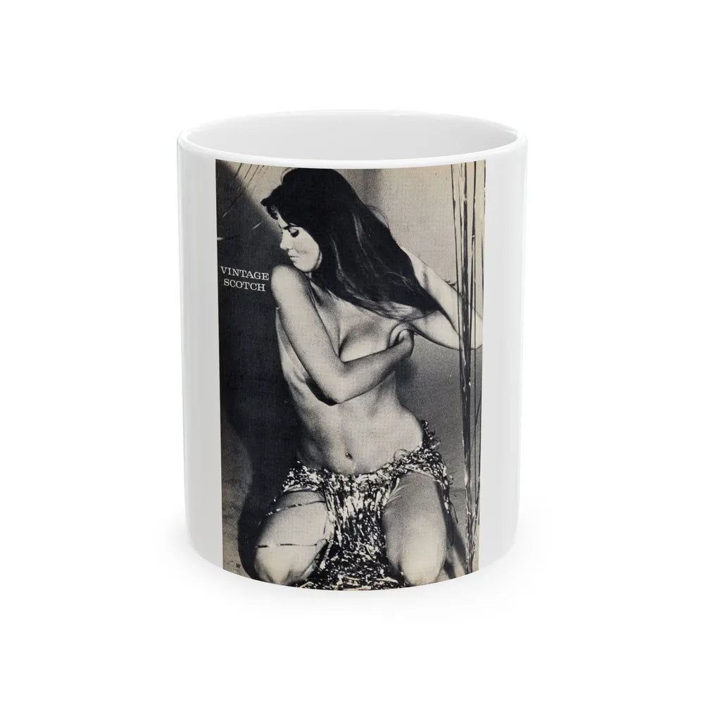 Caroline Munro #40 (Vintage Female Icon) White Coffee Mug-11oz-Go Mug Yourself