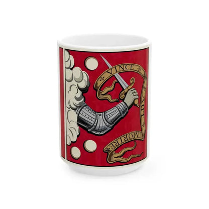 Bedford Minutemen Flag 1775 (United States) White Coffee Mug 15oz - Go Mug Yourself