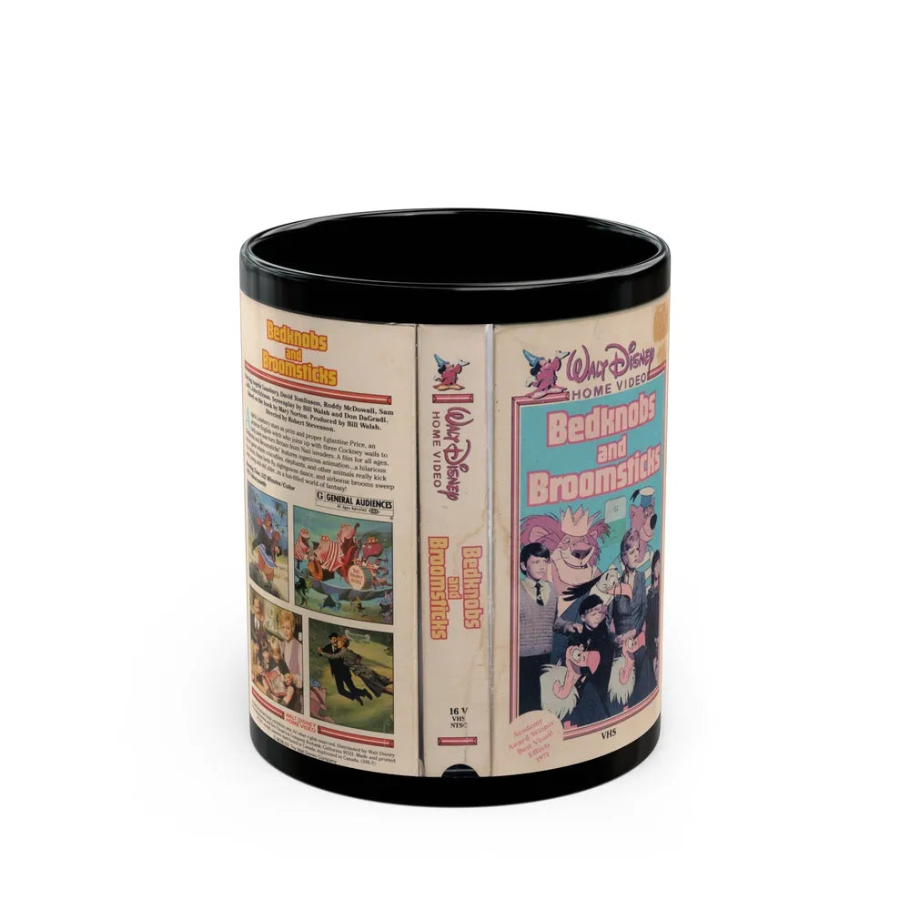 BEDKNOBS AND BROOMSTICKS (VHS COVER) - Black Coffee Mug-11oz-Go Mug Yourself