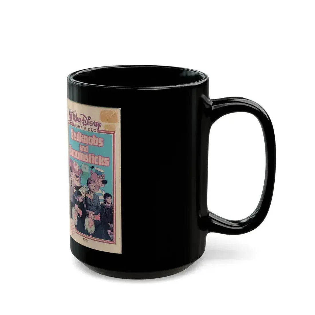 BEDKNOBS AND BROOMSTICKS (VHS COVER) - Black Coffee Mug - Go Mug Yourself