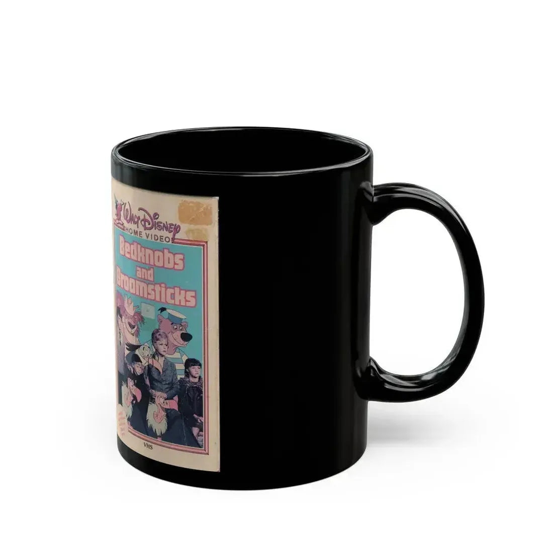 BEDKNOBS AND BROOMSTICKS (VHS COVER) - Black Coffee Mug - Go Mug Yourself