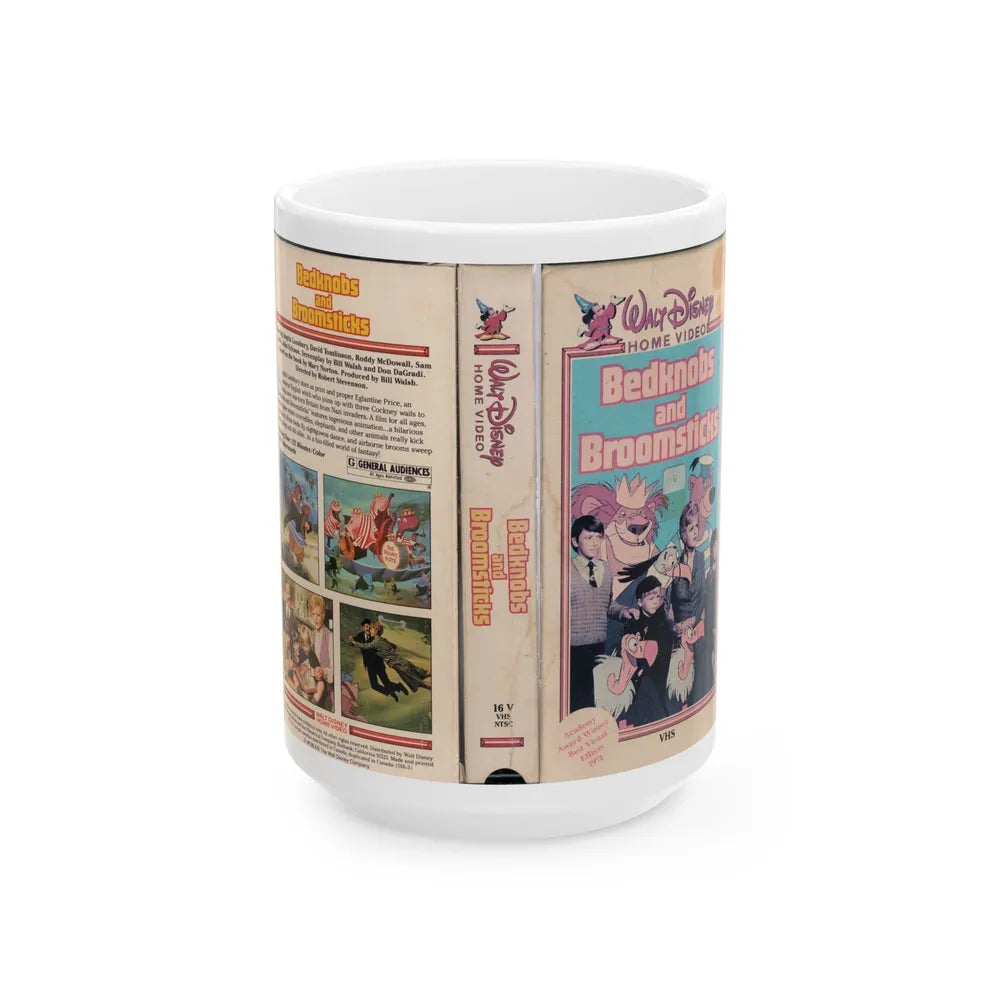 BEDKNOBS AND BROOMSTICKS (VHS COVER) - White Coffee Mug-15oz-Go Mug Yourself