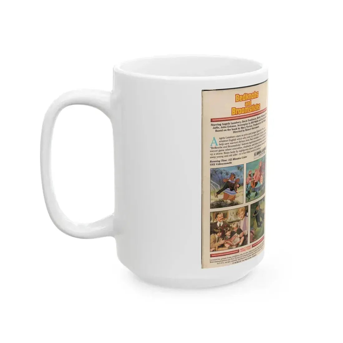 BEDKNOBS AND BROOMSTICKS (VHS COVER) - White Coffee Mug - Go Mug Yourself