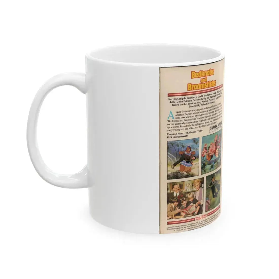 BEDKNOBS AND BROOMSTICKS (VHS COVER) - White Coffee Mug - Go Mug Yourself