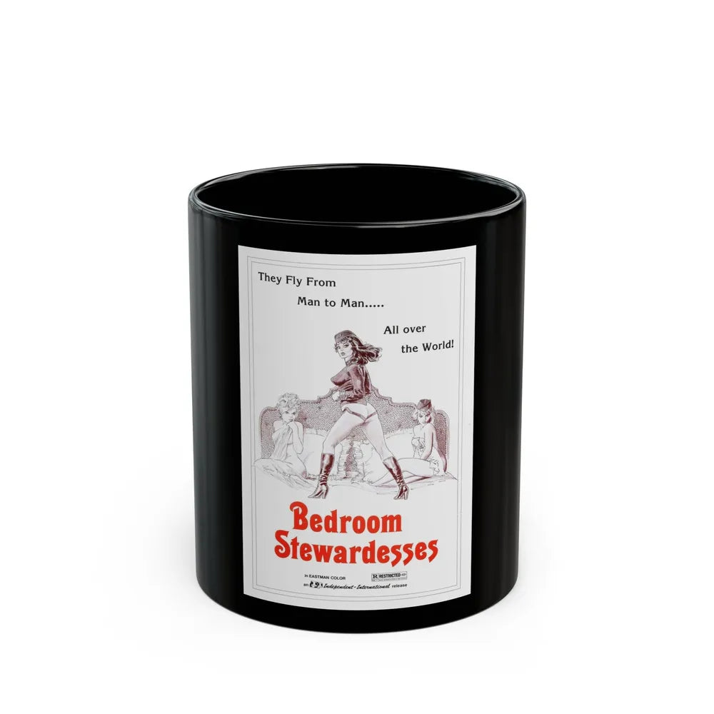 BEDROOM STEWARDESSES 1978 Movie Poster - Black Coffee Mug-11oz-Go Mug Yourself