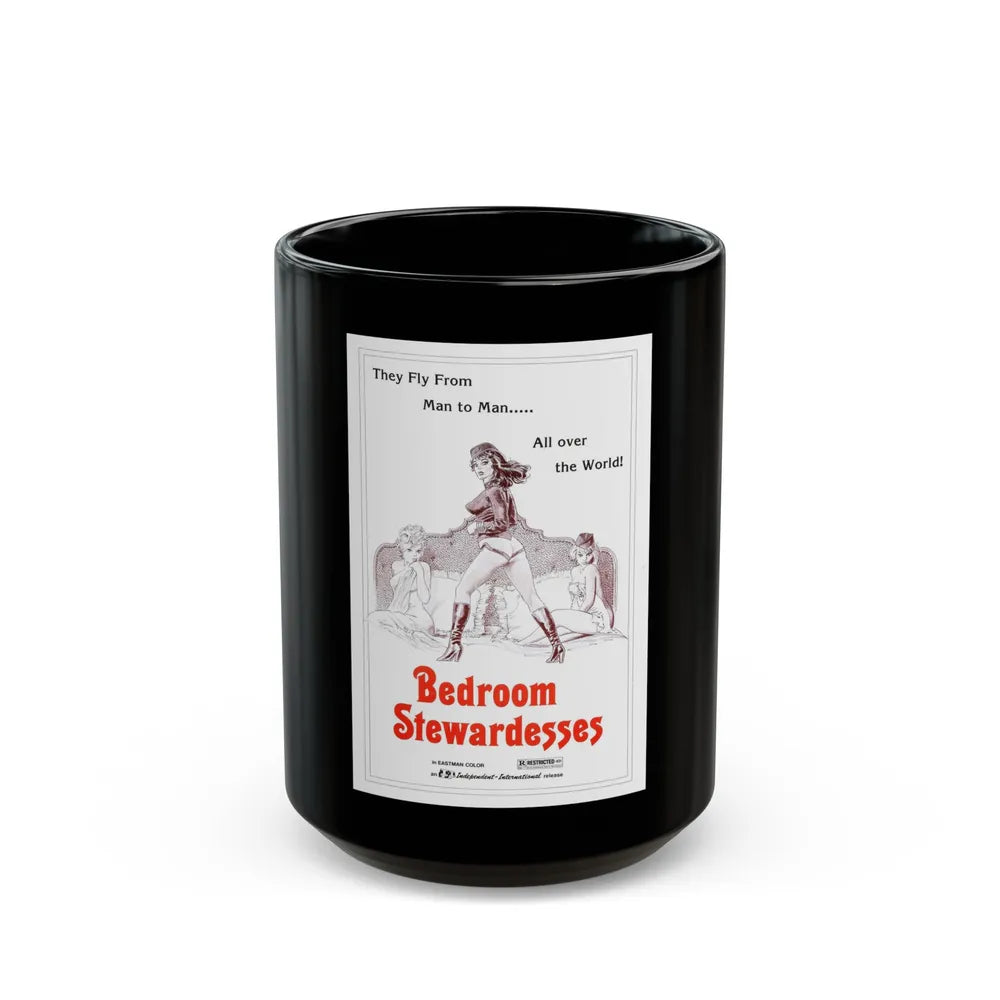 BEDROOM STEWARDESSES 1978 Movie Poster - Black Coffee Mug-15oz-Go Mug Yourself