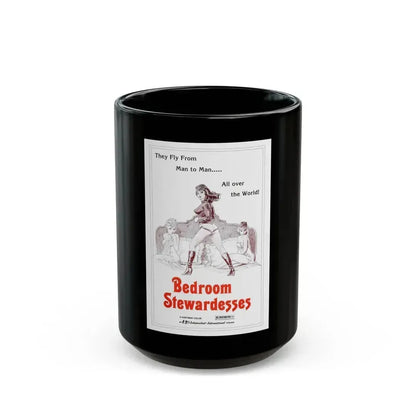 BEDROOM STEWARDESSES 1978 Movie Poster - Black Coffee Mug 15oz - Go Mug Yourself