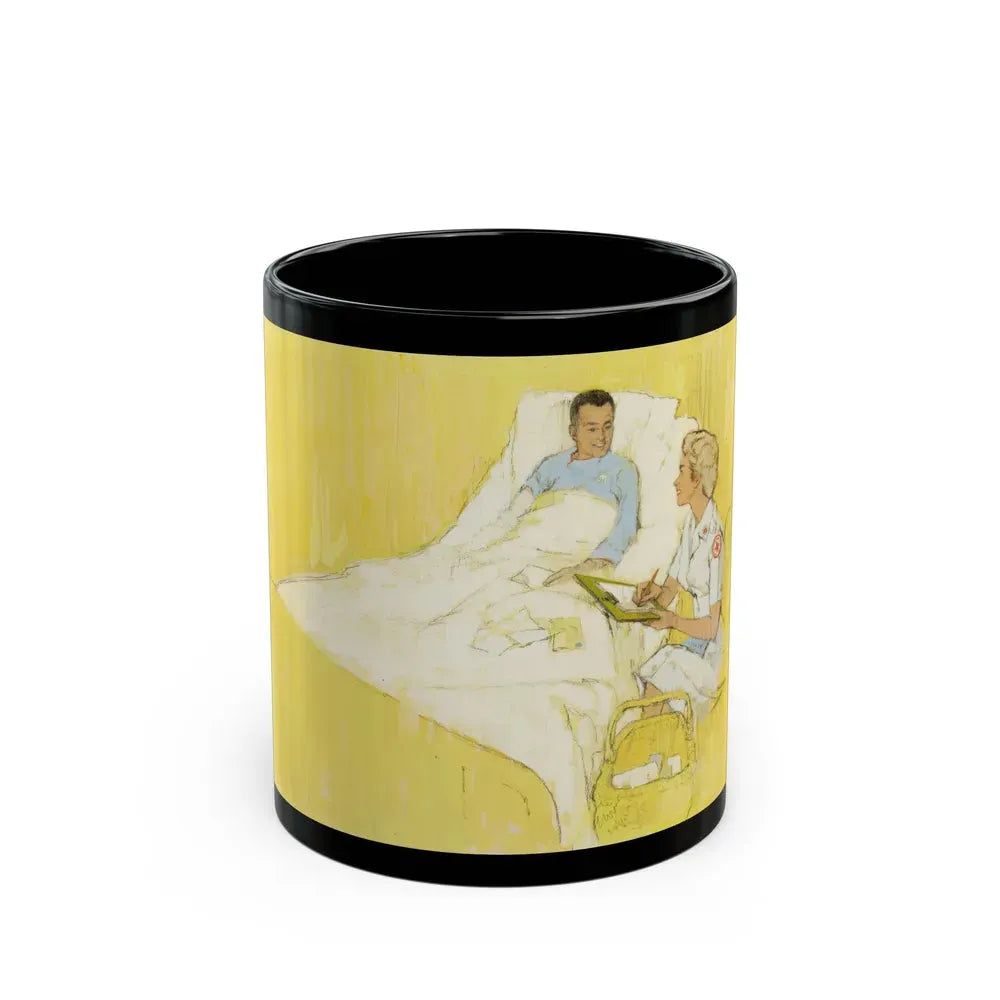 Bedside Visit - Black Coffee Mug 11oz - Go Mug Yourself