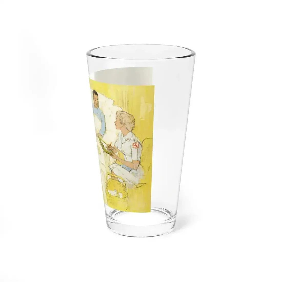 Bedside Visit (Magazine Illustration) Pint Glass 16oz - Go Mug Yourself