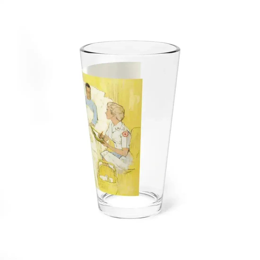 Bedside Visit (Magazine Illustration) Pint Glass 16oz - Go Mug Yourself