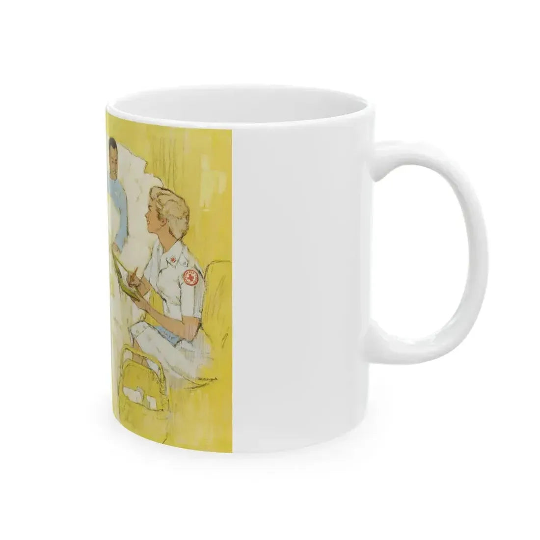 Bedside Visit - White Coffee Mug - Go Mug Yourself