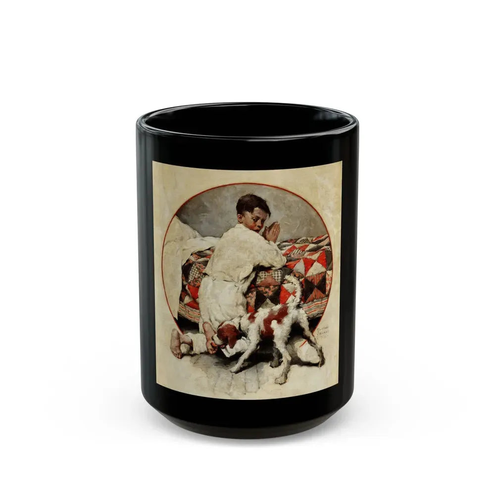 Bedtime Prayers, 1921 - Black Coffee Mug 15oz - Go Mug Yourself