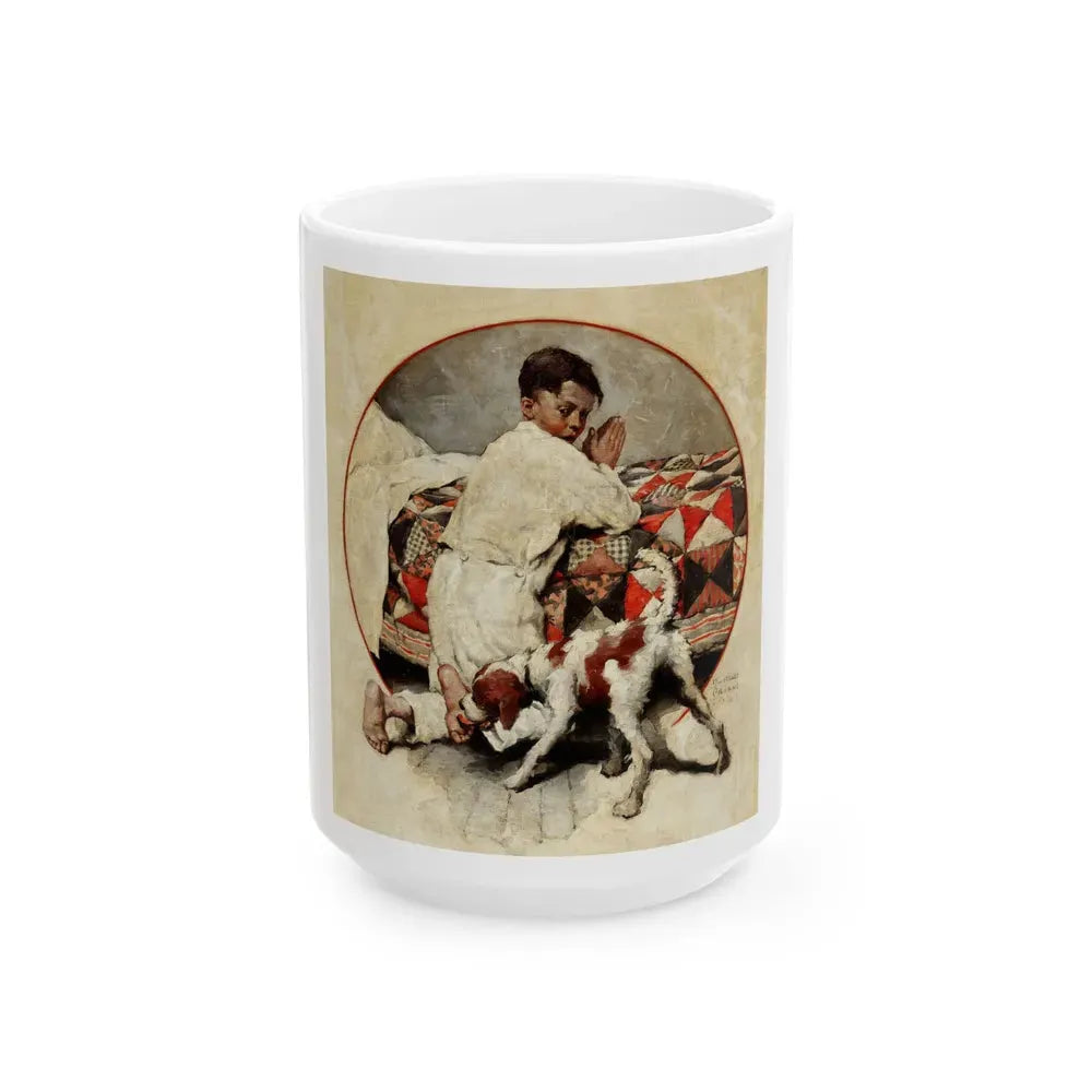Bedtime Prayers, 1921 - White Coffee Mug 15oz - Go Mug Yourself