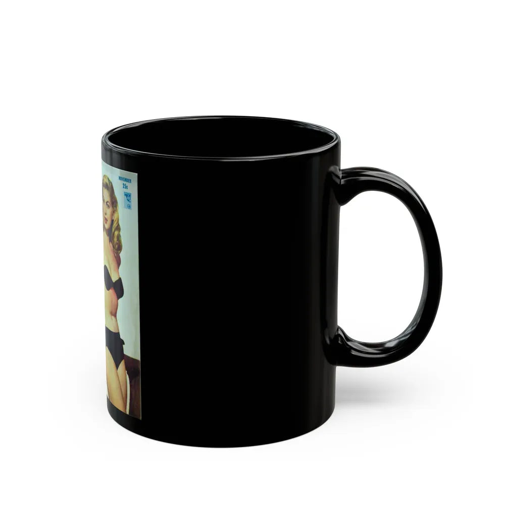 Barbara Nichols #95 - Mag. Cover (Vintage Female Icon) Black Coffee Mug-Go Mug Yourself