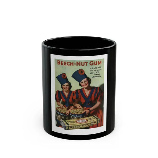 Beech-Nut Gum advertisement, Cosmopolitan, August 1936, page-bc - Black Coffee Mug 11oz - Go Mug Yourself
