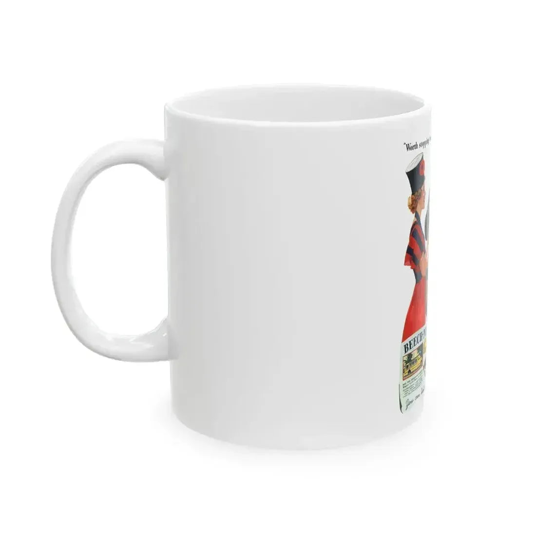 Beech-Nut Gum and Candy ad, The American Magazine, June 1937 - White Coffee Mug - Go Mug Yourself
