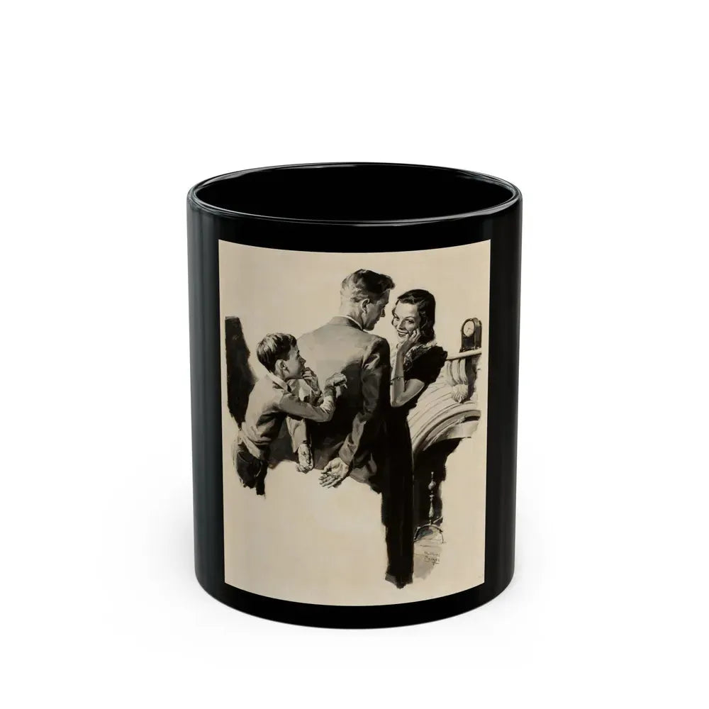 Beechnut Gum ad illustration, 1938 - Black Coffee Mug 11oz - Go Mug Yourself