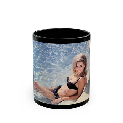 Nancy Kovack #99 (Vintage Female Icon) Black Coffee Mug-11oz-Go Mug Yourself