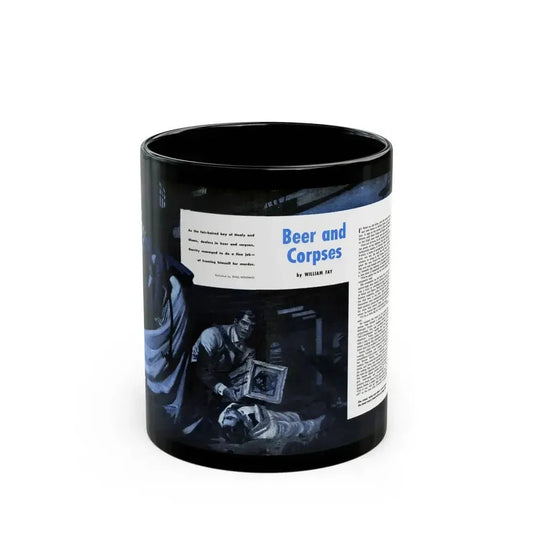 Beer and Corpses, Argosy, May 1949 - Black Coffee Mug 11oz - Go Mug Yourself
