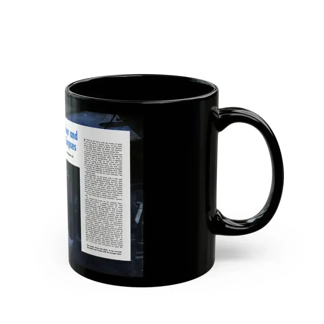 Beer and Corpses, Argosy, May 1949 - Black Coffee Mug - Go Mug Yourself