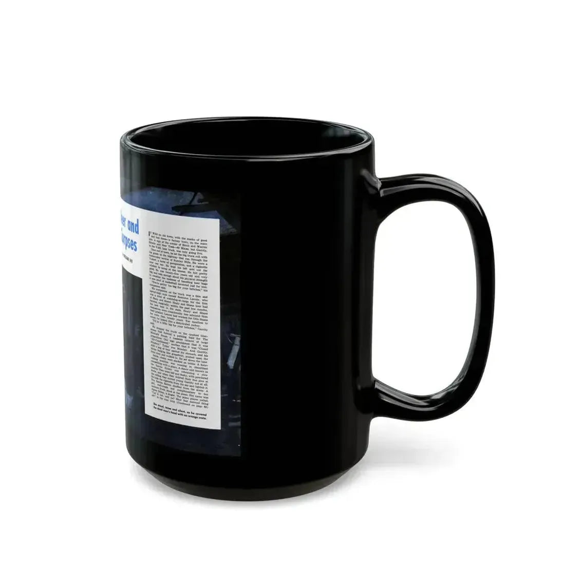 Beer and Corpses, Argosy, May 1949 - Black Coffee Mug - Go Mug Yourself