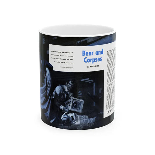 Beer and Corpses, Argosy, May 1949 - White Coffee Mug 11oz - Go Mug Yourself