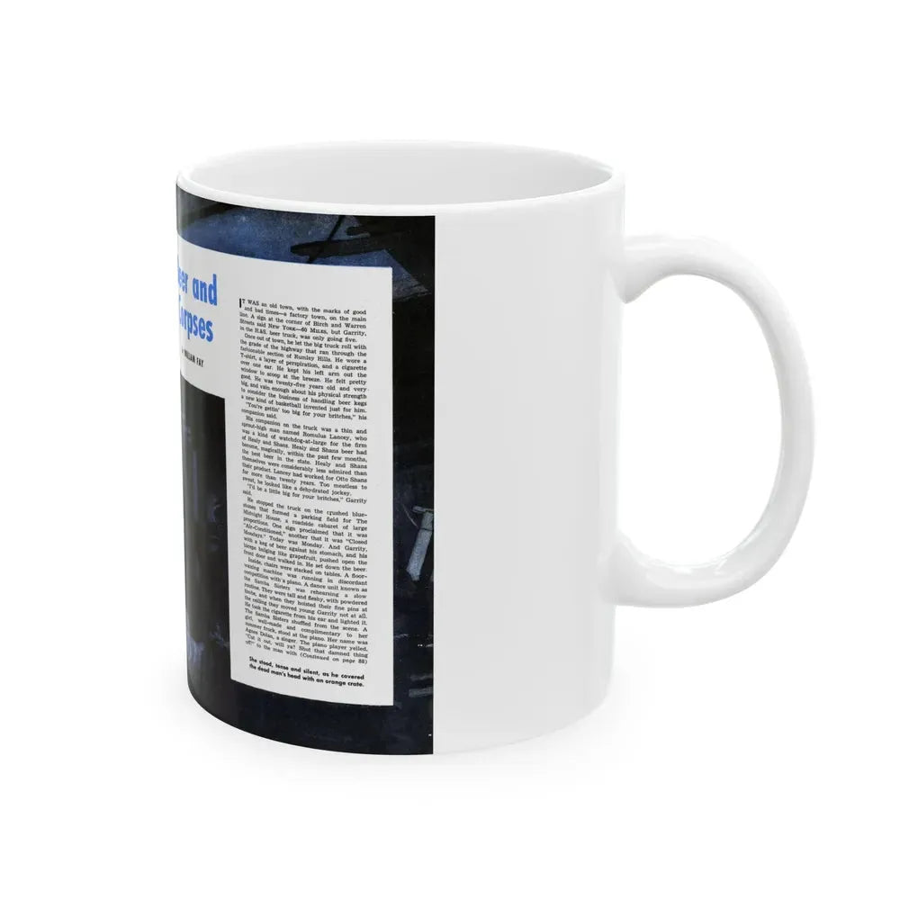 Beer and Corpses, Argosy, May 1949 - White Coffee Mug - Go Mug Yourself