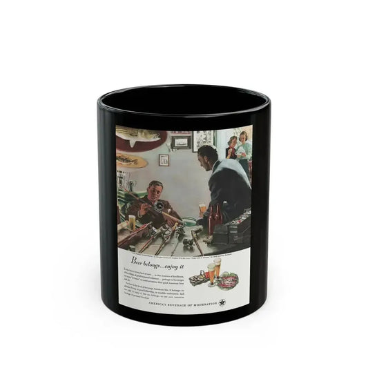 Beer Belongs - Enjoy It, Woman's Home Companion, May 1948 - Black Coffee Mug 11oz - Go Mug Yourself