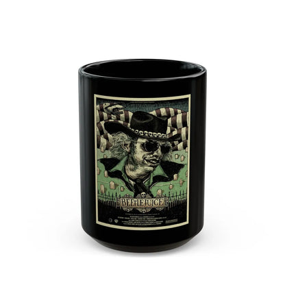 BEETLEJUICE (ALAMO) 1988 Movie Poster - Black Coffee Mug-15oz-Go Mug Yourself