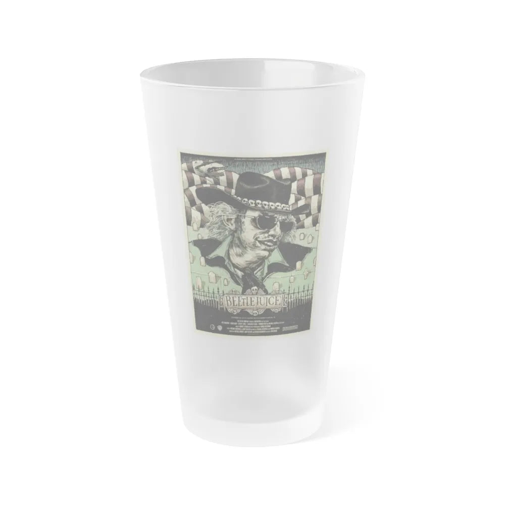 BEETLEJUICE (ALAMO) 1988 Movie Poster - Frosted Pint Glass 16oz-16oz-Frosted-Go Mug Yourself