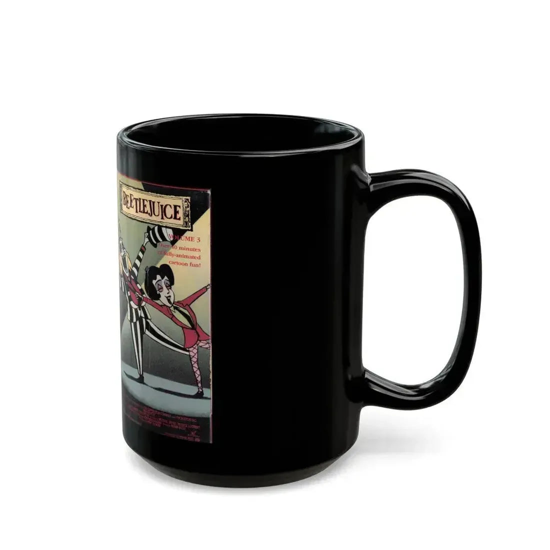 BEETLEJUICE CARTOON VOLUME 3 (VHS COVER) - Black Coffee Mug - Go Mug Yourself