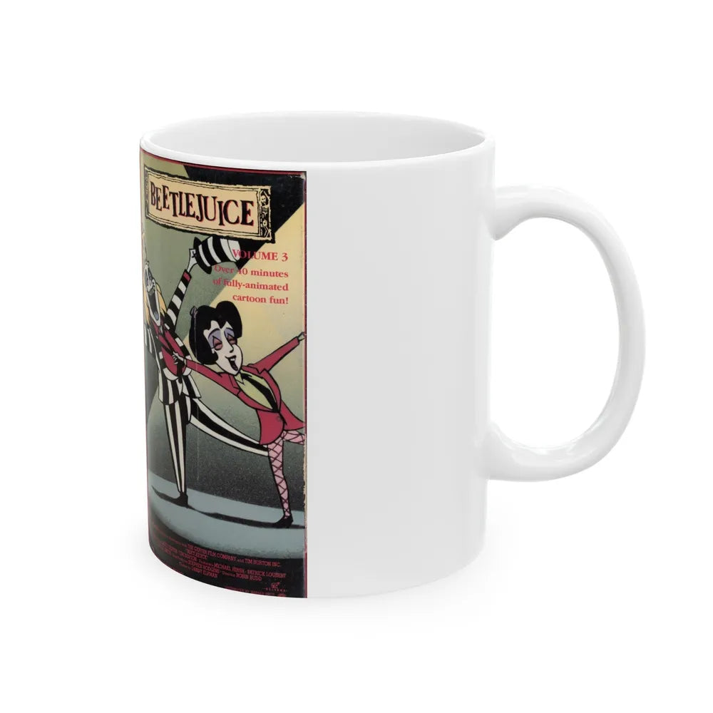 BEETLEJUICE CARTOON VOLUME 3 (VHS COVER) - White Coffee Mug-Go Mug Yourself