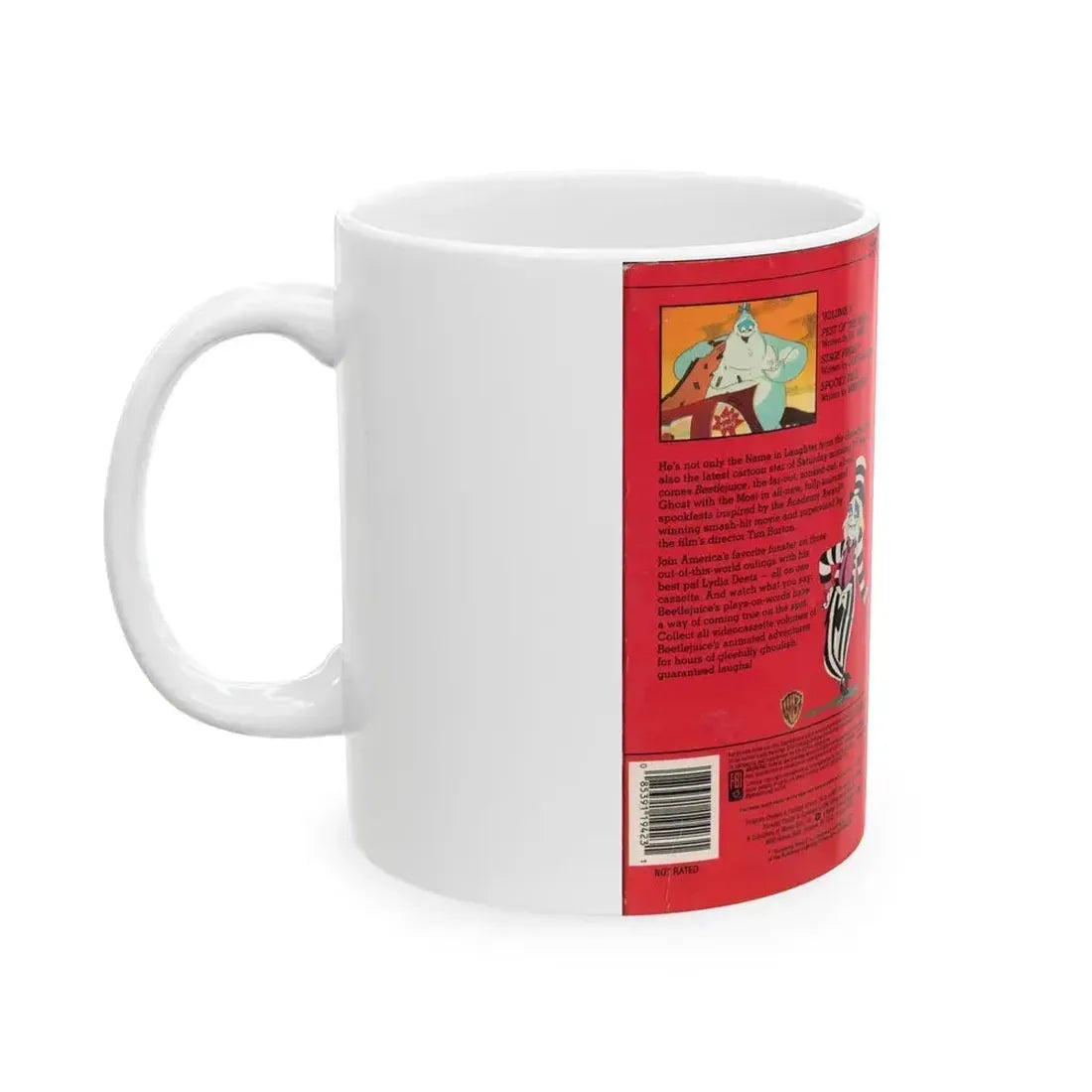 BEETLEJUICE CARTOON VOLUME 3 (VHS COVER) - White Coffee Mug - Go Mug Yourself