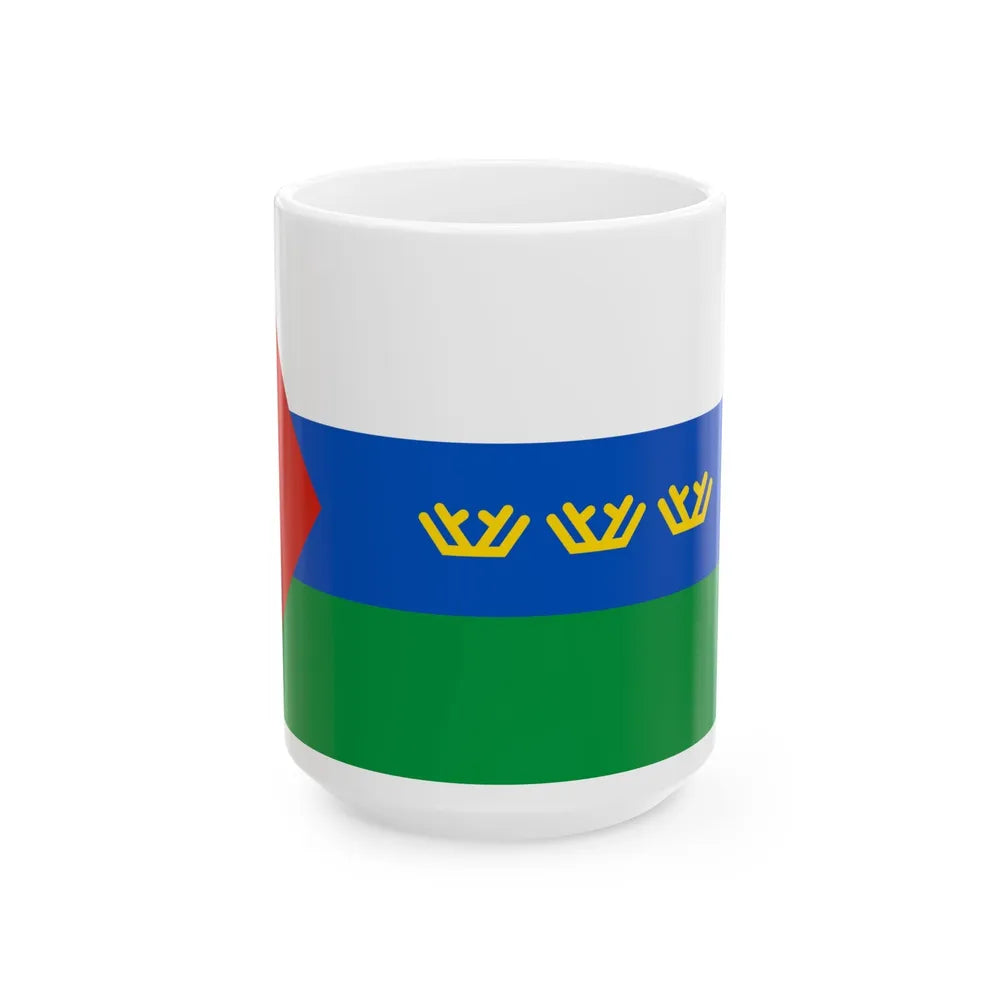 Flag of Tyumen Oblast Russia - White Coffee Mug-15oz-Go Mug Yourself