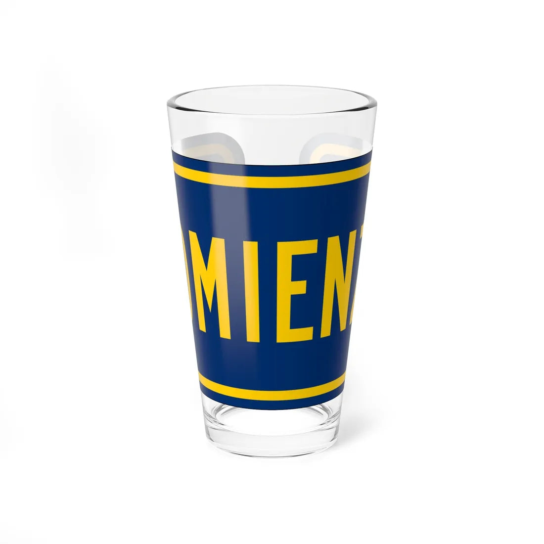 Begin plate county es (Puerto Rico) (Road Sign) Pint Glass 16oz 16oz - Go Mug Yourself