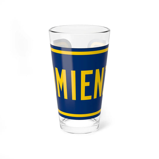 Begin plate county es (Puerto Rico) (Road Sign) Pint Glass 16oz 16oz - Go Mug Yourself