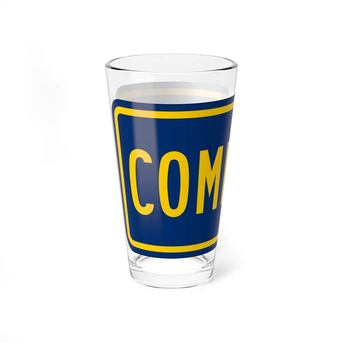 Begin plate county es (Puerto Rico) (Road Sign) Pint Glass 16oz - Go Mug Yourself