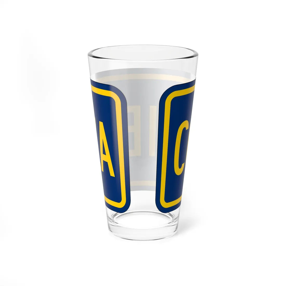 Begin plate county es (Puerto Rico) (Road Sign) Pint Glass 16oz - Go Mug Yourself