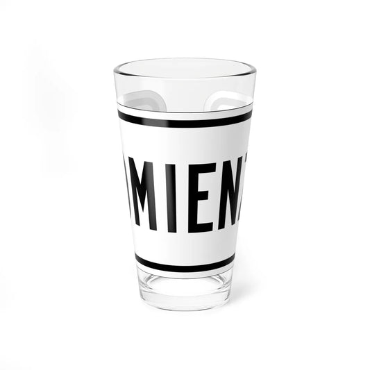 Begin plate es (Puerto Rico) (Road Sign) Pint Glass 16oz 16oz - Go Mug Yourself