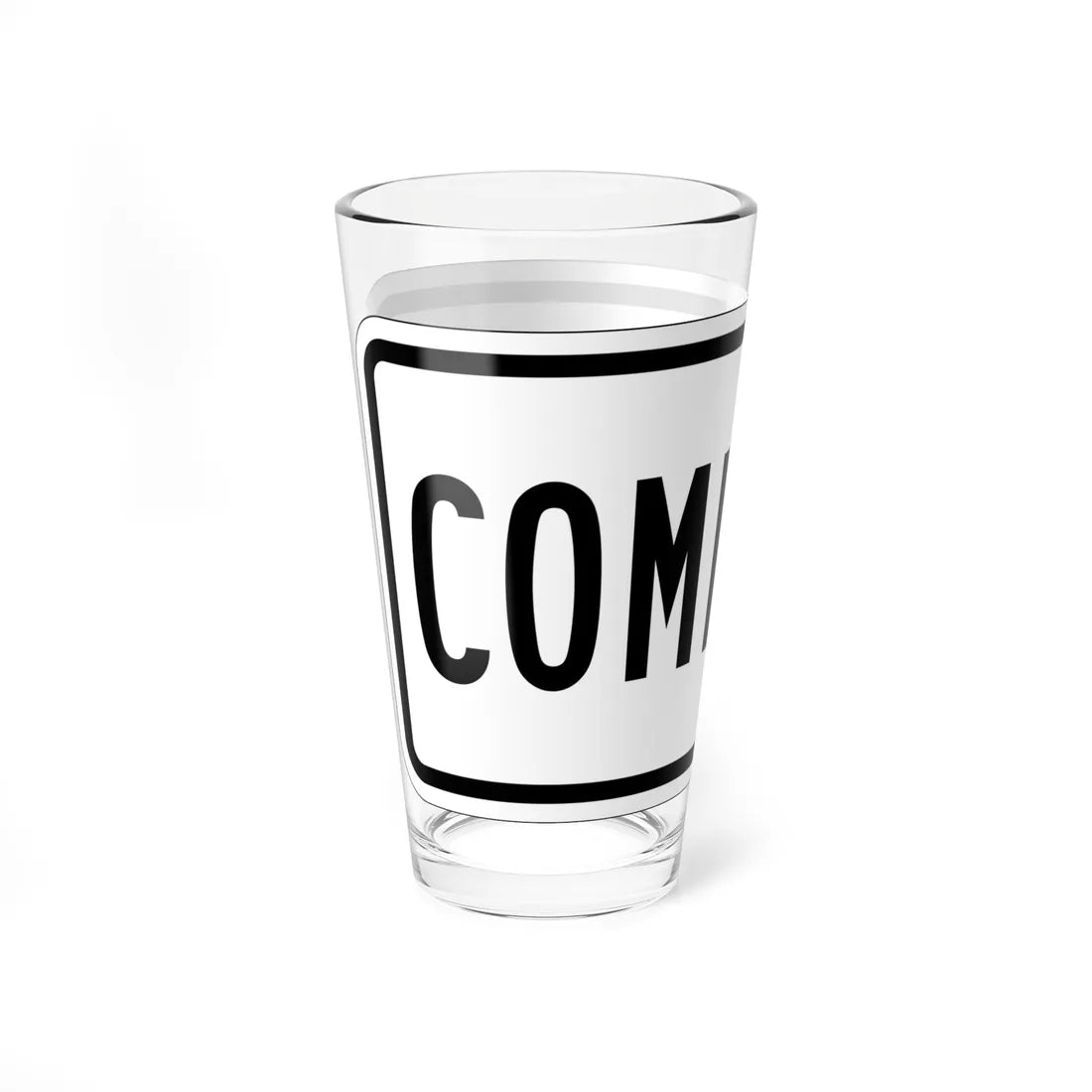 Begin plate es (Puerto Rico) (Road Sign) Pint Glass 16oz - Go Mug Yourself