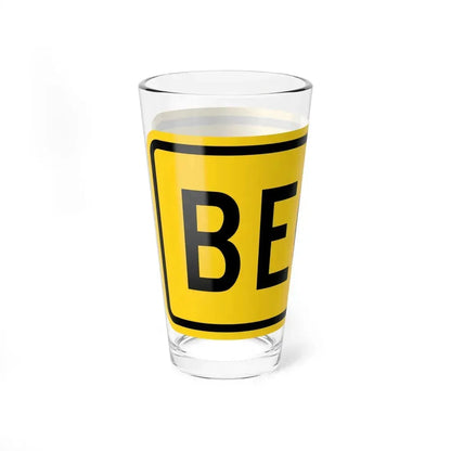 Begin plate Wyoming (Wyoming) (Road Sign) Pint Glass 16oz - Go Mug Yourself