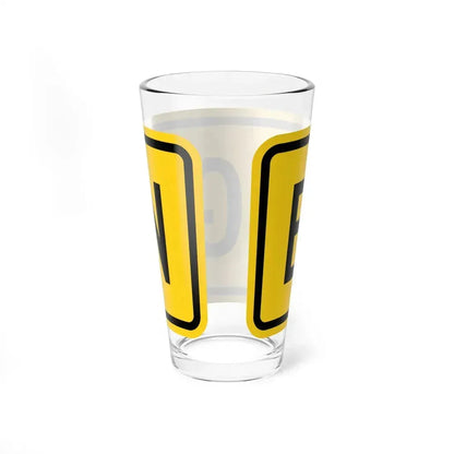 Begin plate Wyoming (Wyoming) (Road Sign) Pint Glass 16oz - Go Mug Yourself