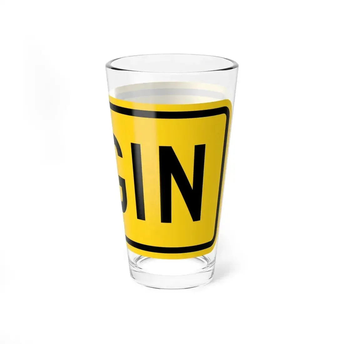 Begin plate Wyoming (Wyoming) (Road Sign) Pint Glass 16oz - Go Mug Yourself