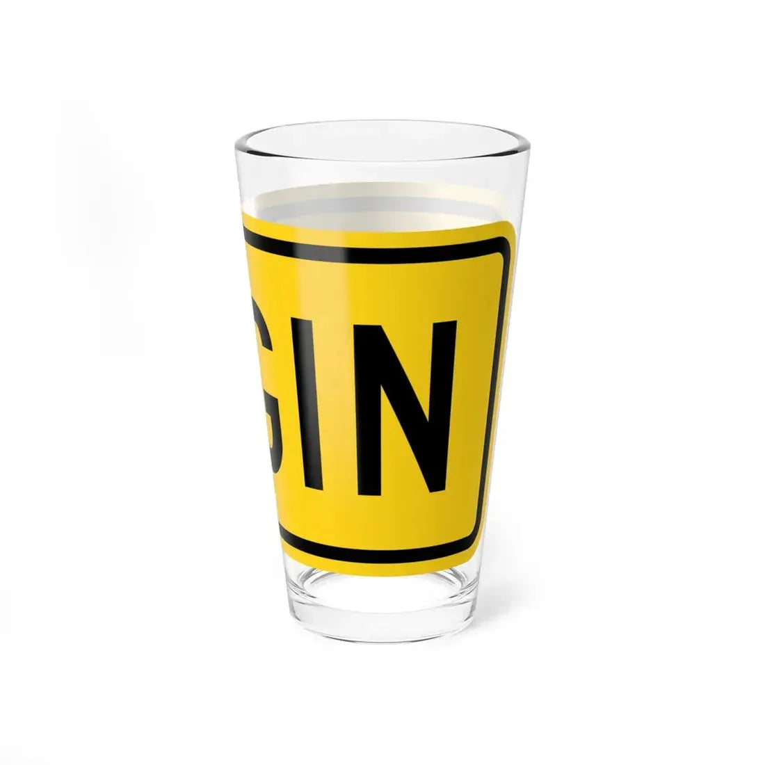 Begin plate Wyoming (Wyoming) (Road Sign) Pint Glss 16oz - Go Mug Yourself