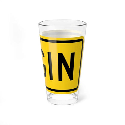 Begin plate Wyoming (Wyoming) (Road Sign) Pint Glss 16oz - Go Mug Yourself