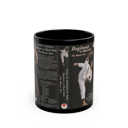 BEGINNER TO BLACK BELT THE MASTER TEXT (VHS COVER) - Black Coffee Mug-11oz-Go Mug Yourself