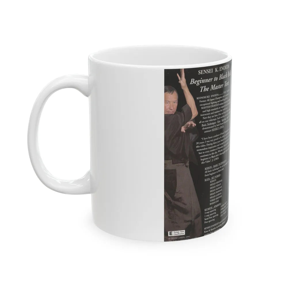 BEGINNER TO BLACK BELT THE MASTER TEXT (VHS COVER) - White Coffee Mug-Go Mug Yourself